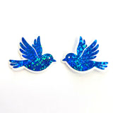 Mini Bluebird Stickers, Die-Cut Vinyl Decals, Peel & Stick Birds