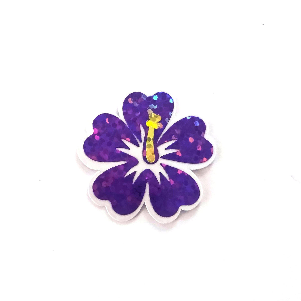 Mini Magenta Pink Hibiscus Flower Stickers, tropical blooms, summer garden, island beach wedding stickers, choose color.