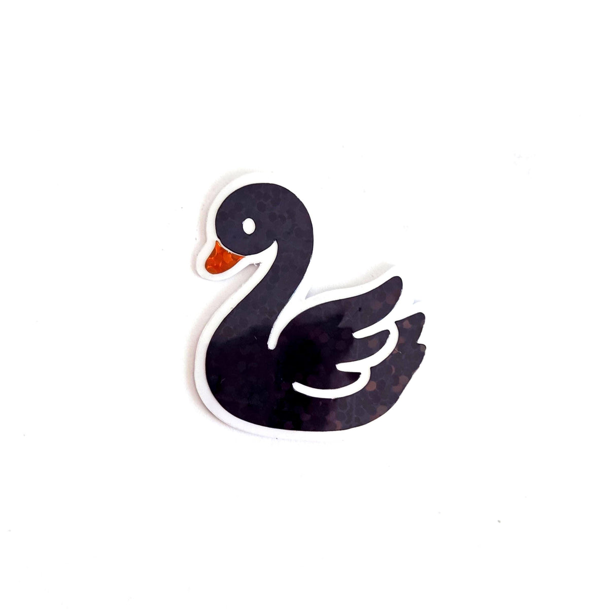 Mini Black Swan Stickers, Die-Cut Vinyl Decals for summer wedding decor