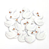 white swan die cut stickers