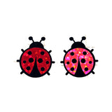 Red Ladybug Stickers, Cute Bugs, Die Cut Glitter Vinyl Decals, Peel & Stick, choose amount