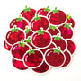 Garden Tomato Sticker Set, sparkly summer vegetable stickers for planners, journals and scrapbook pages.