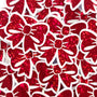 Red Bow Stickers, Small Sparkly Ribbon Vinyl Decals with clear outline