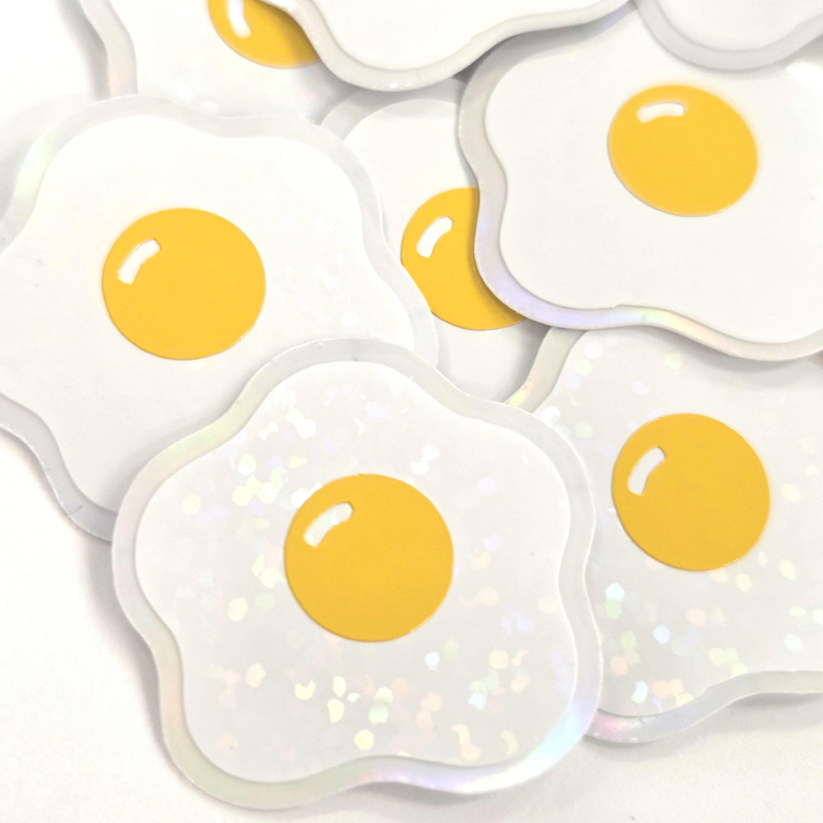 Sunny Side Up Egg Sticker Set for meal planners and journals, one inch, choose amount