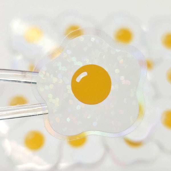 Sunny Side Up Egg Sticker Set for meal planners and journals, one inch, choose amount