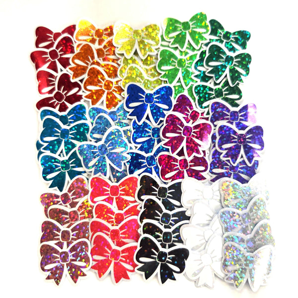 Sparkly Bows Mini Sticker Set, Sample Pack of 15