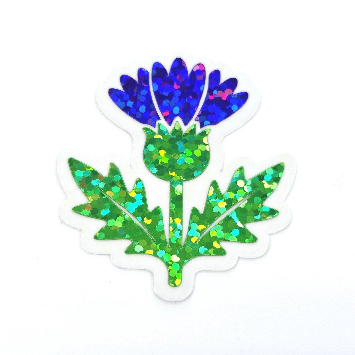 Purple Thistle Sticker Set, flower of Scotland stickers for envelopes, travel journals and scrapbook pages.