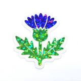 Purple Thistle Sticker Set, flower of Scotland stickers for envelopes, travel journals and scrapbook pages.
