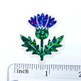 Purple Thistle Sticker Set, flower of Scotland stickers for envelopes, travel journals and scrapbook pages.