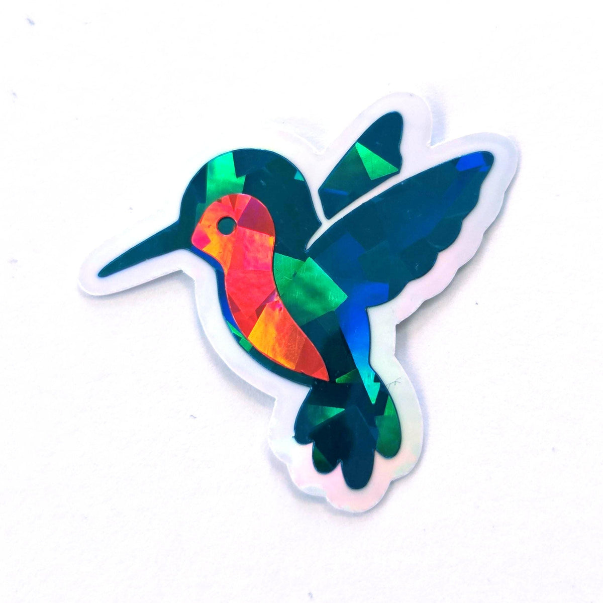Turquoise Hummingbirds Mini Sticker Set, Sparkly Vinyl Birds for Crafts, Planners, Journals