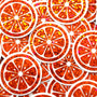 Orange Slice Mini Stickers, Small Sparkly Fruit Stickers for Crafts, Food Journals and Planners.