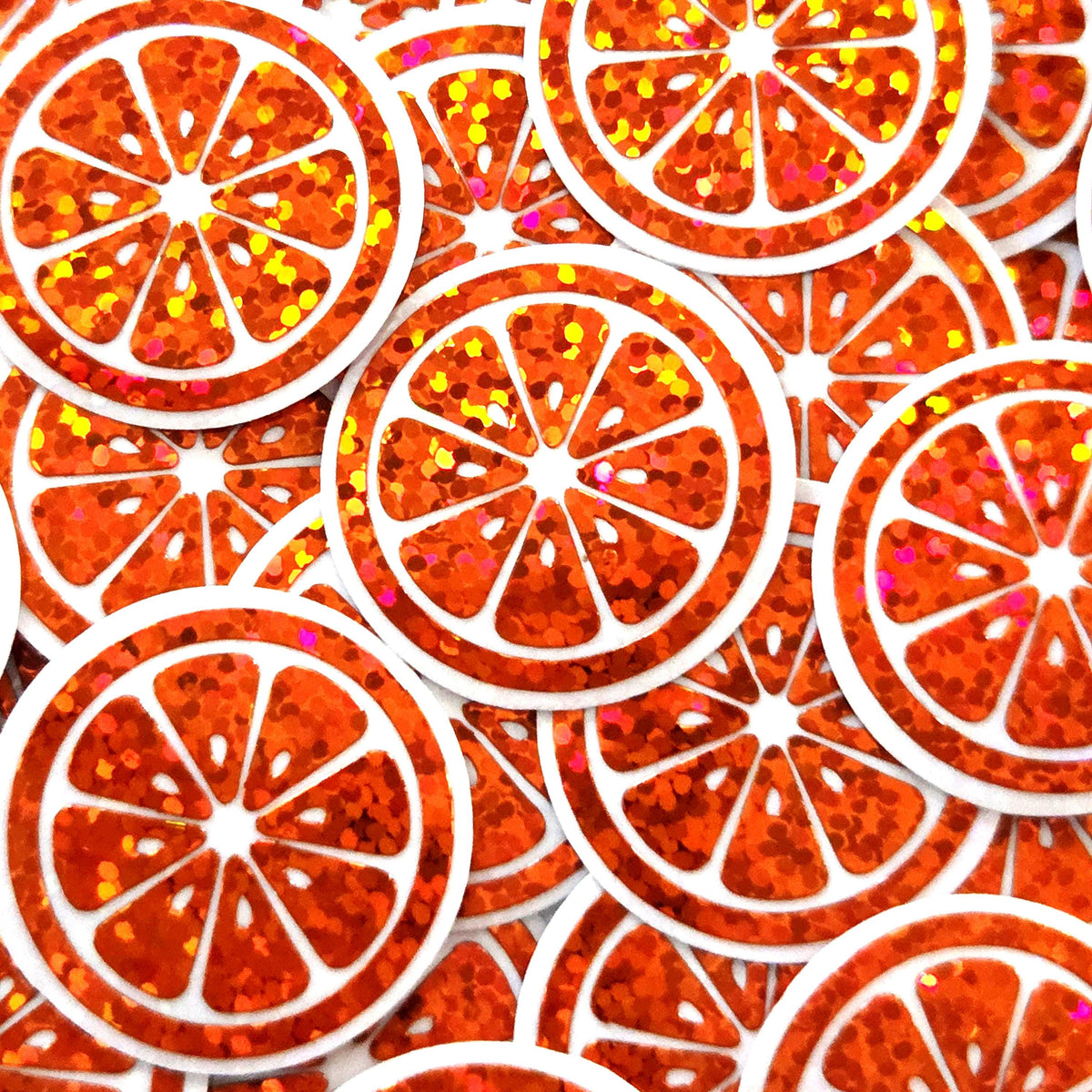 Lemon Slice Mini Stickers, Small Sparkly Citrus Fruit Stickers for Crafts, Food Journals and Planners.