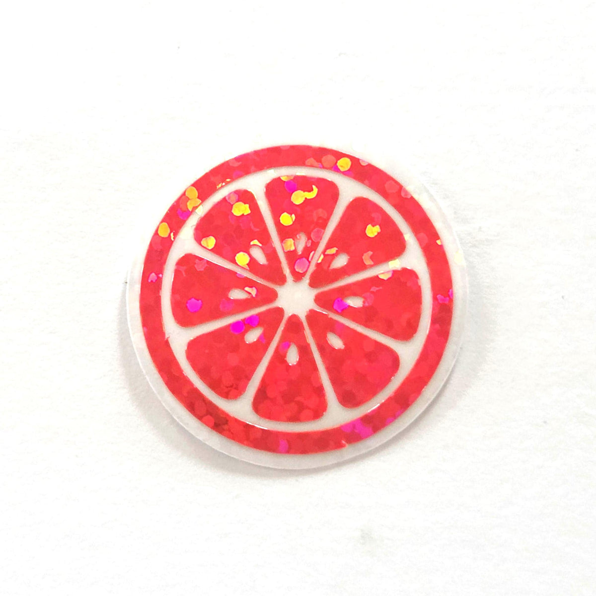 Pink Fruit Slice Mini Stickers, Small Sparkly Stickers for Crafts, Food Journals and Planners.