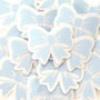 Light Blue Bow Stickers, Pastel Vinyl Bow Decal, clear outline