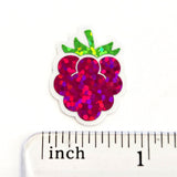 Mini Blackberry Stickers, Die Cut Glitter Vinyl Decals, Peel & Stick, choose amount