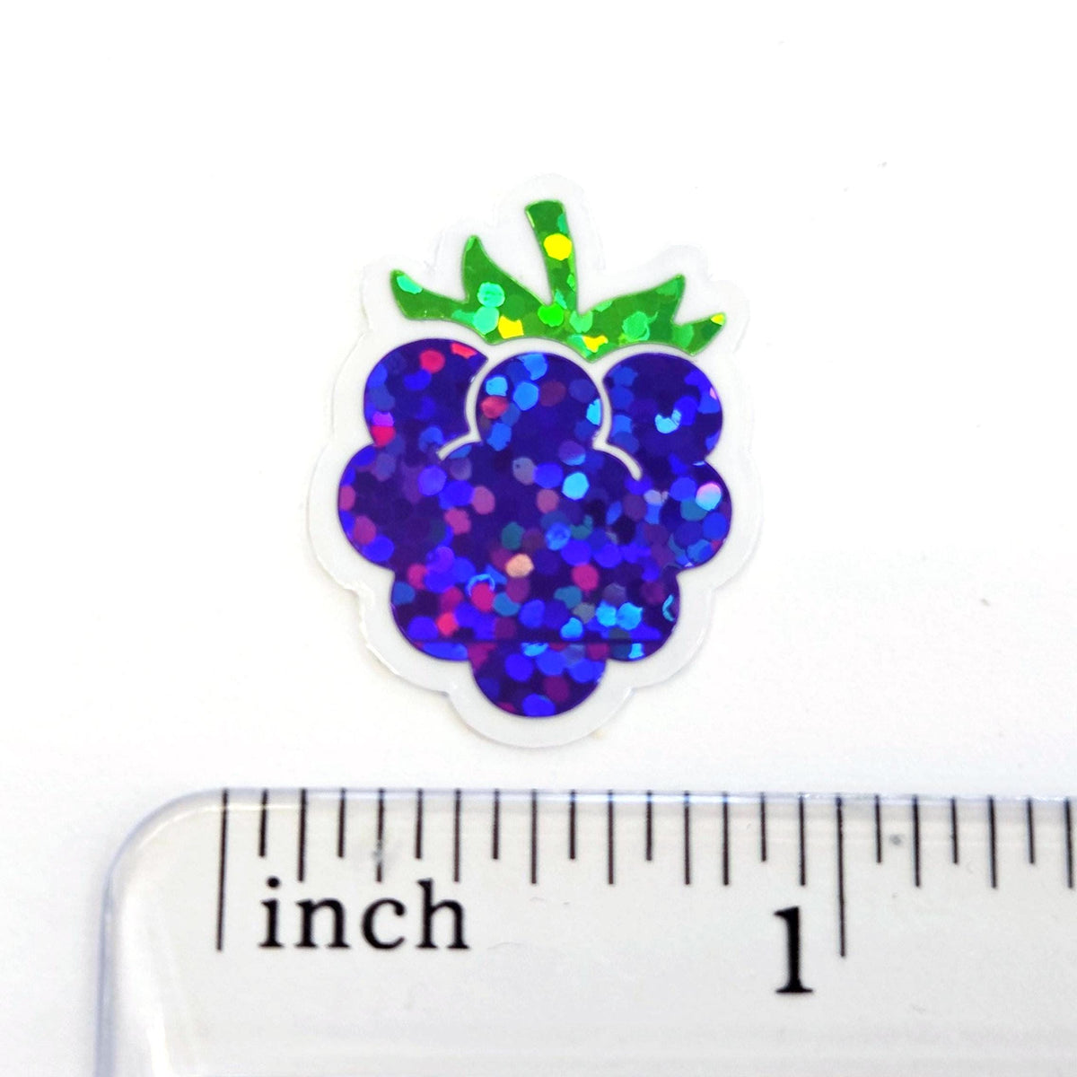 Mini Blackberry Stickers, Die Cut Glitter Vinyl Decals, Peel & Stick, choose amount