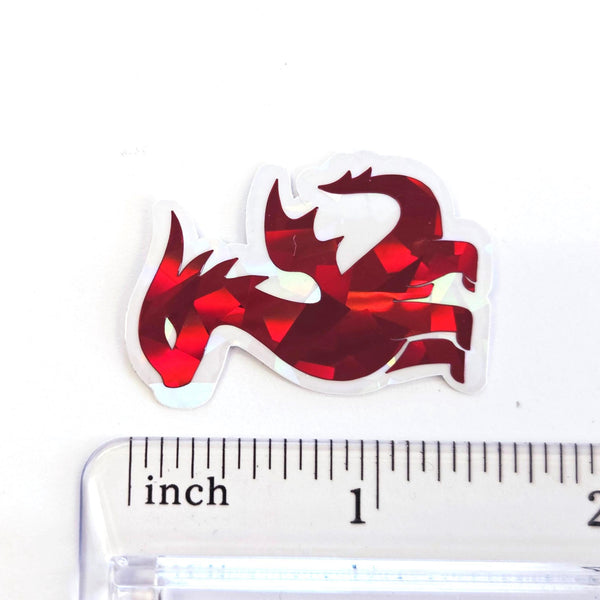 Red Dragons Mini Sticker Set, sparkly dragoncore fantasy stickers