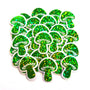sparkly green muchroom stickers