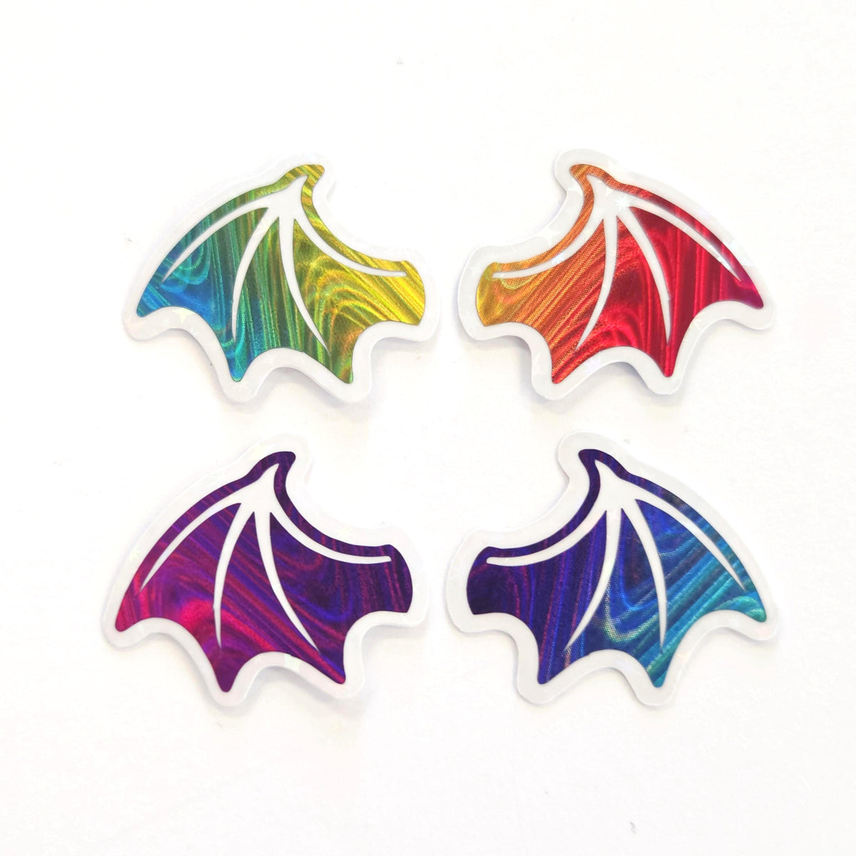 Mini Dragon Wings Sticker Sample Pack, Die Cut Sparkly Vinyl Decals, fantasy medieval decor