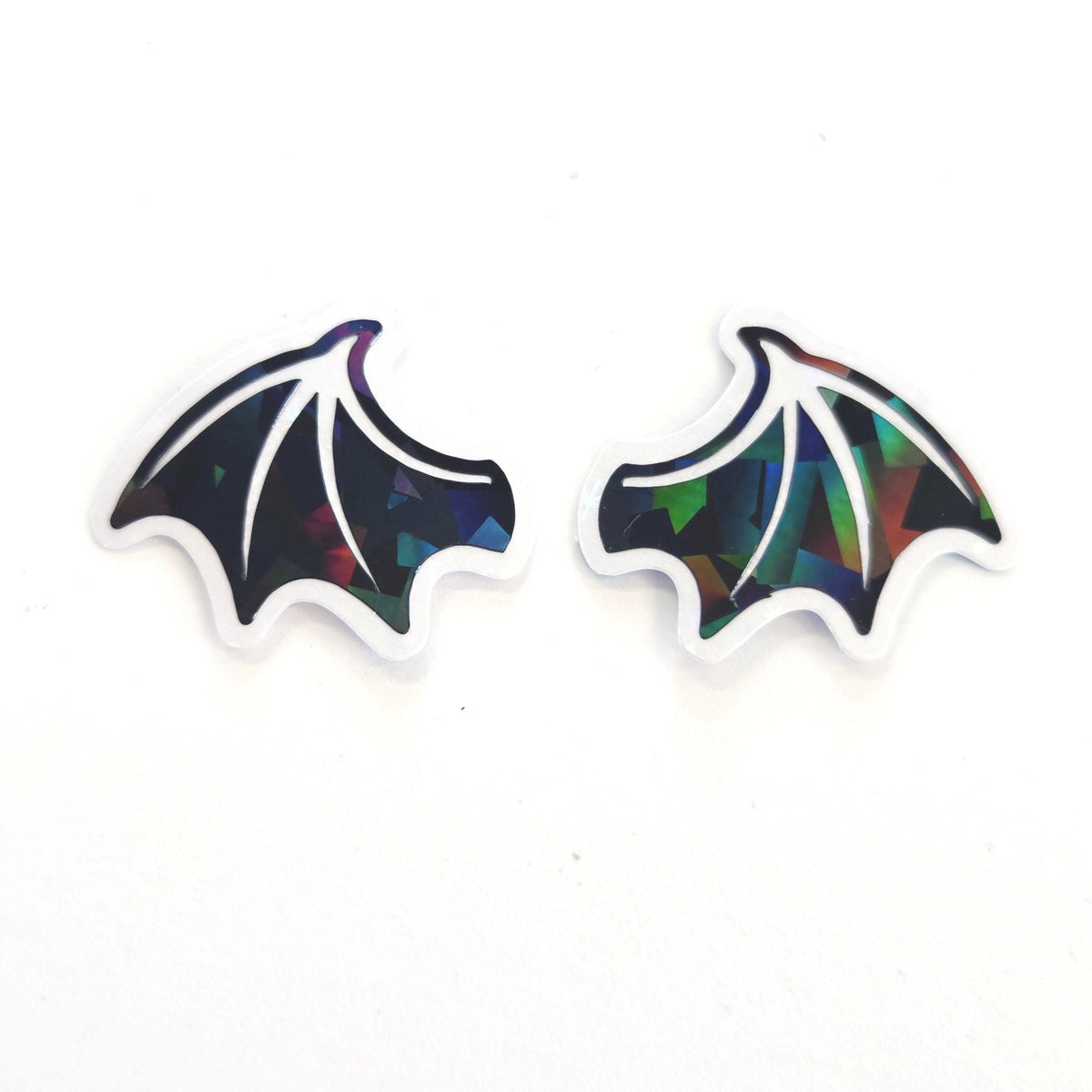 Mini Dragon Wings Sticker Sample Pack, Die Cut Sparkly Vinyl Decals, fantasy medieval decor