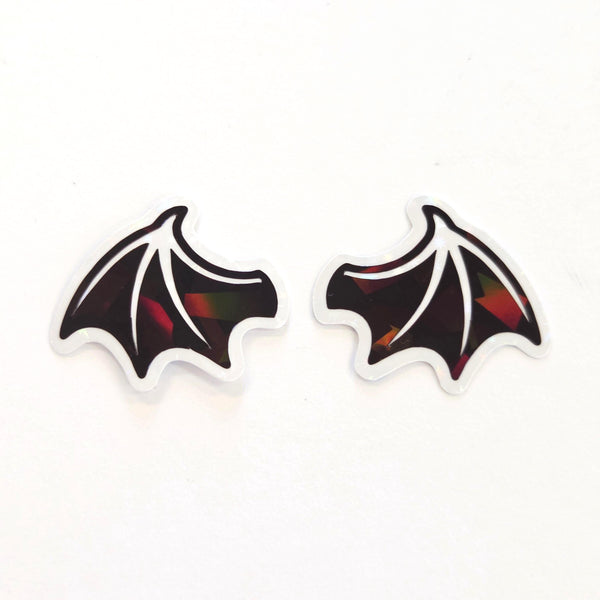 Mini Dragon Wings Sticker Sample Pack, Die Cut Sparkly Vinyl Decals, fantasy medieval decor