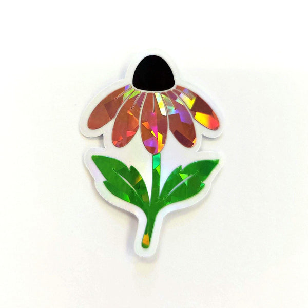 Pink Coneflowers Mini Sticker Set, Sparkly Summer Blooms, Garden Journal Scrapbook Embellishments