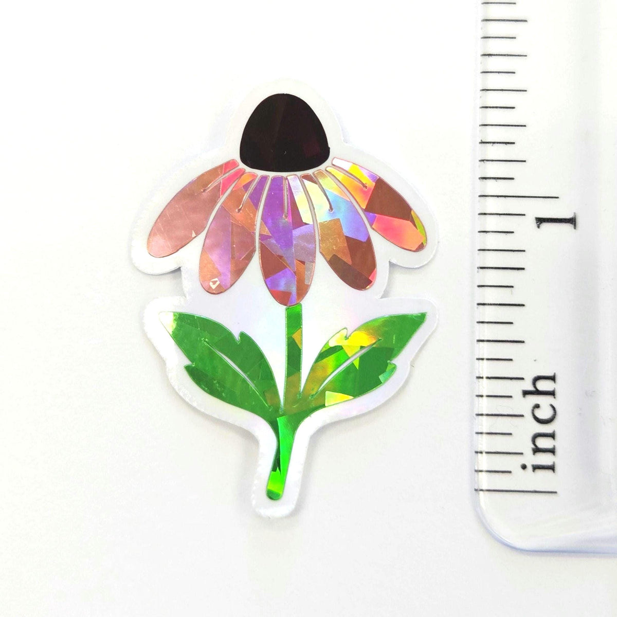 Pink Coneflowers Mini Sticker Set, Sparkly Summer Blooms, Garden Journal Scrapbook Embellishments