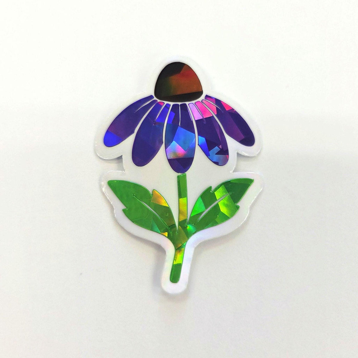 Purple Coneflowers Mini Sticker Set, Sparkly Summer Blooms, Garden Journal Scrapbook Embellishments