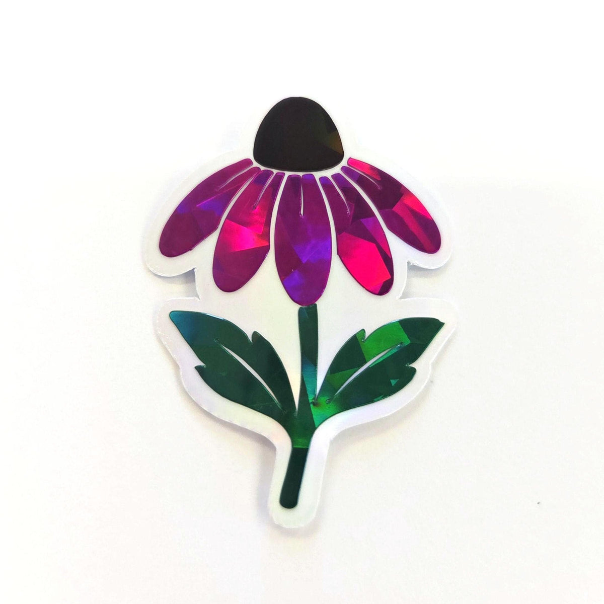 Hot Pink Coneflowers Mini Sticker Set, Sparkly Summer Blooms, Garden Journal Scrapbook Embellishments