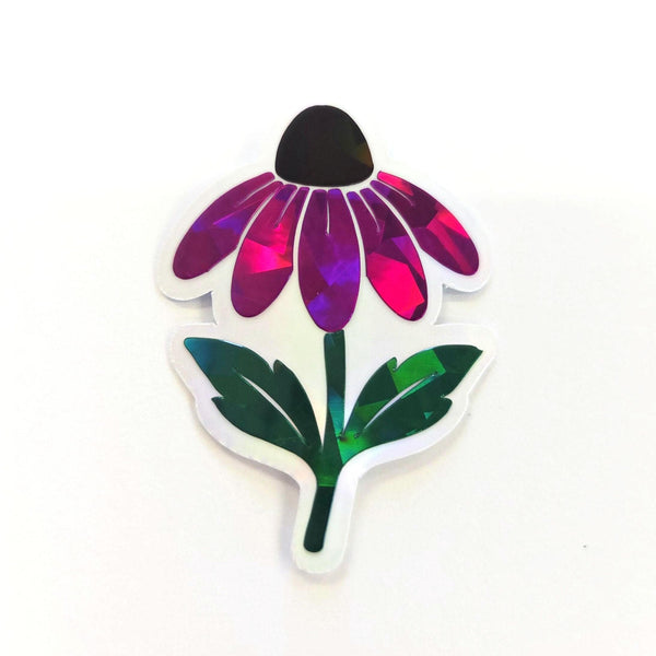 Hot Pink Coneflowers Mini Sticker Set, Sparkly Summer Blooms, Garden Journal Scrapbook Embellishments