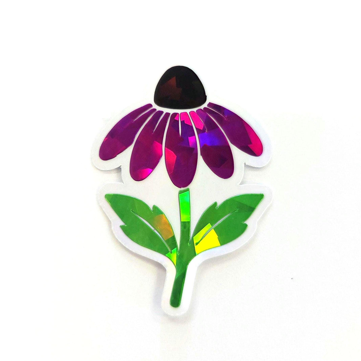 Hot Pink Coneflowers Mini Sticker Set, Sparkly Summer Blooms, Garden Journal Scrapbook Embellishments