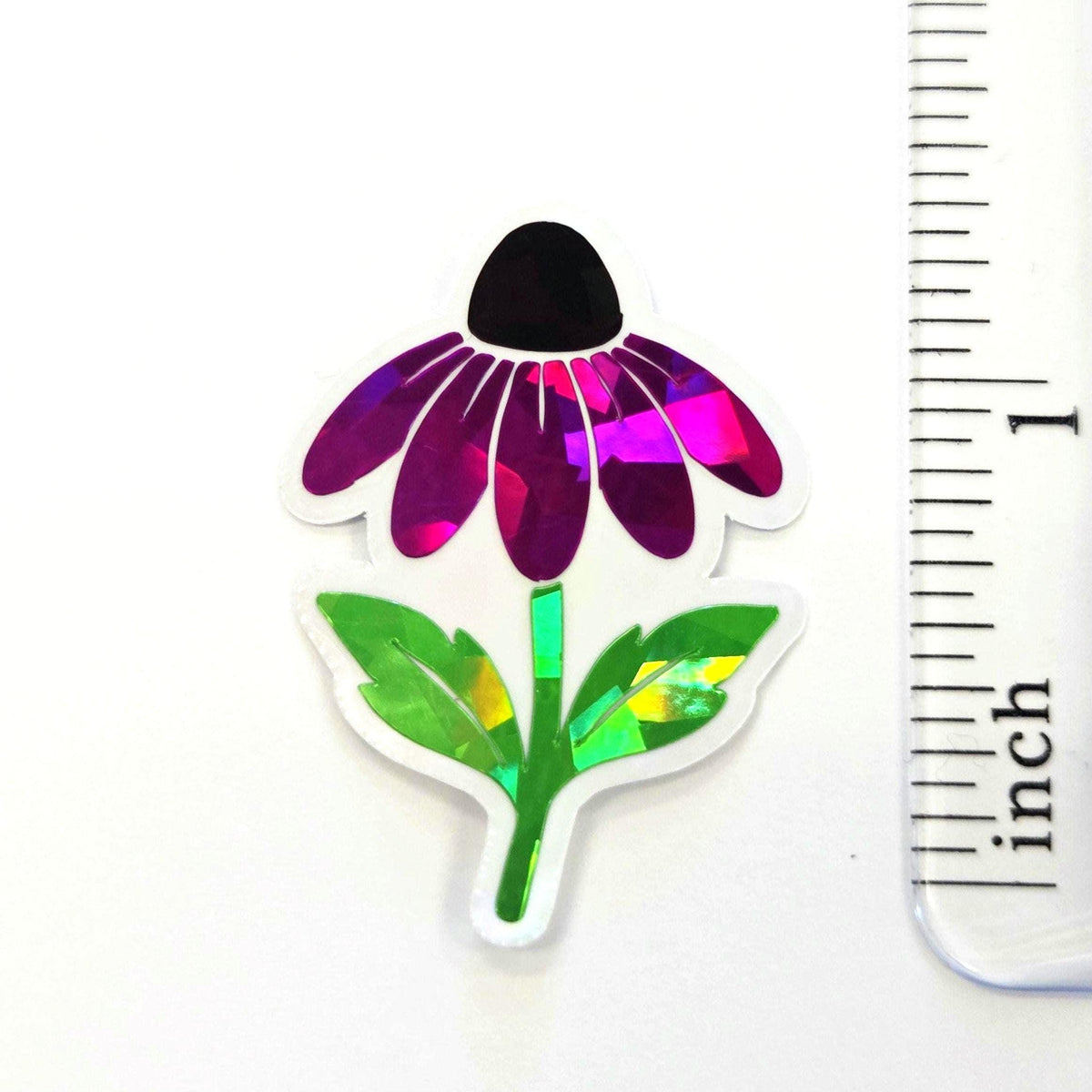 Hot Pink Coneflowers Mini Sticker Set, Sparkly Summer Blooms, Garden Journal Scrapbook Embellishments