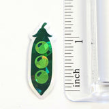 Green Peapods Mini Sticker Set for summer vegetable garden journals, plant stakes, menu planning invitations and scrapbook pages.