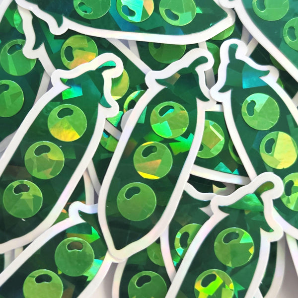 Green Peapods Mini Sticker Set for summer vegetable garden journals, plant stakes, menu planning invitations and scrapbook pages.