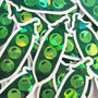Green Peapods Mini Sticker Set for summer vegetable garden journals, plant stakes, menu planning invitations and scrapbook pages.