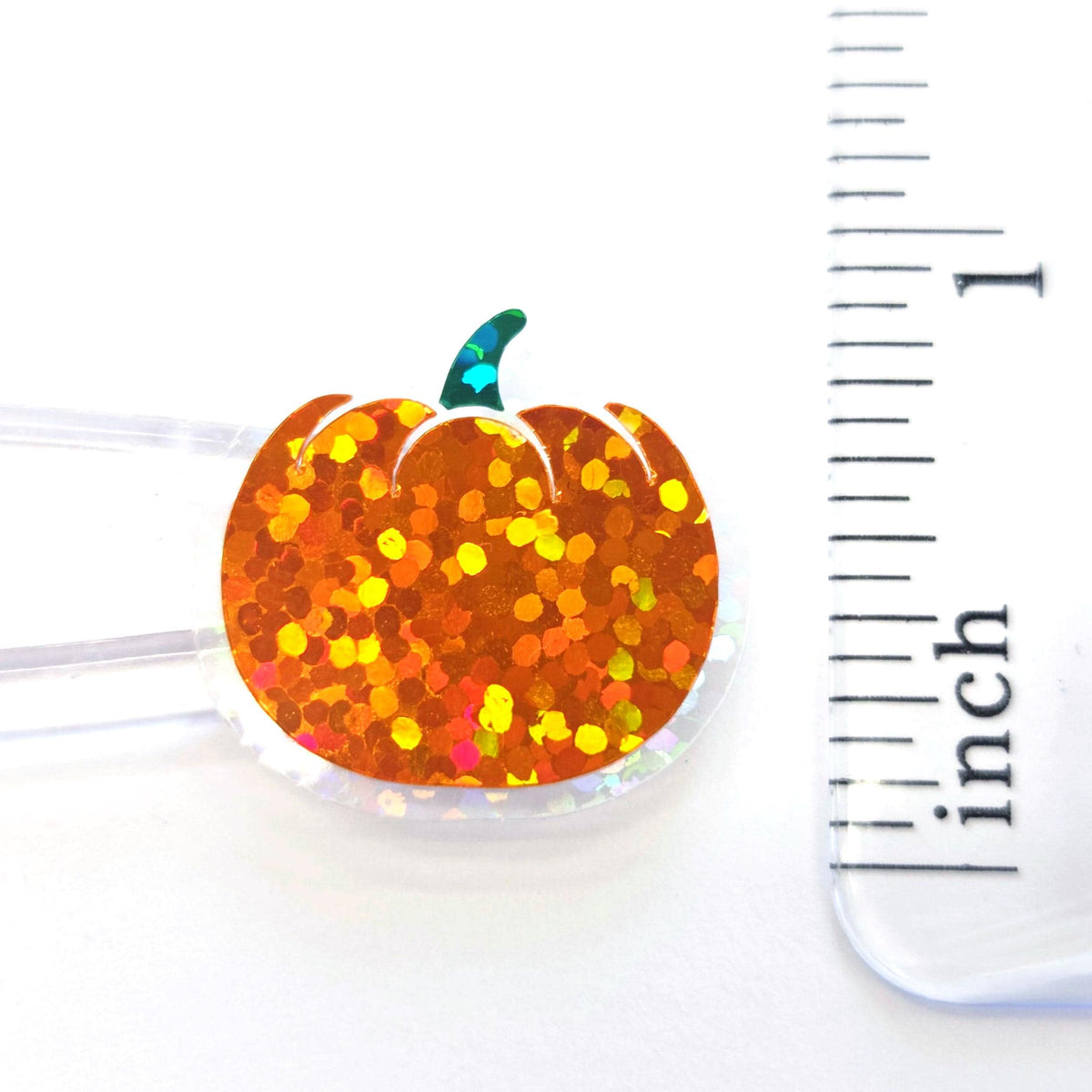 Orange Pumpkin Mini Stickers Set, sparkly fall vegetable stickers for planners, journals and Halloween scrapbook pages.