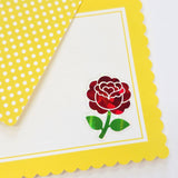 Red Roses Flower Sticker Set, small sparkly summer blooms for journals, garden planners, envelopes, scrapbook pages and crafts.