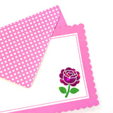 Hot Pink Roses Flower Sticker Set, small sparkly summer blooms for journals, garden planners, envelopes, scrapbook pages and crafts.