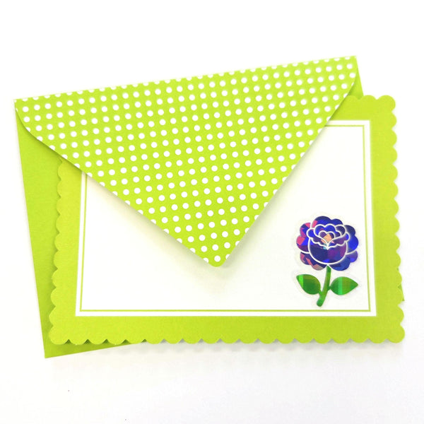 Purple Roses Flower Sticker Set, small sparkly summer blooms for journals, garden planners, envelopes, scrapbook pages and crafts.
