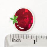 Garden Tomato Sticker Set, sparkly summer vegetable stickers for planners, journals and scrapbook pages.