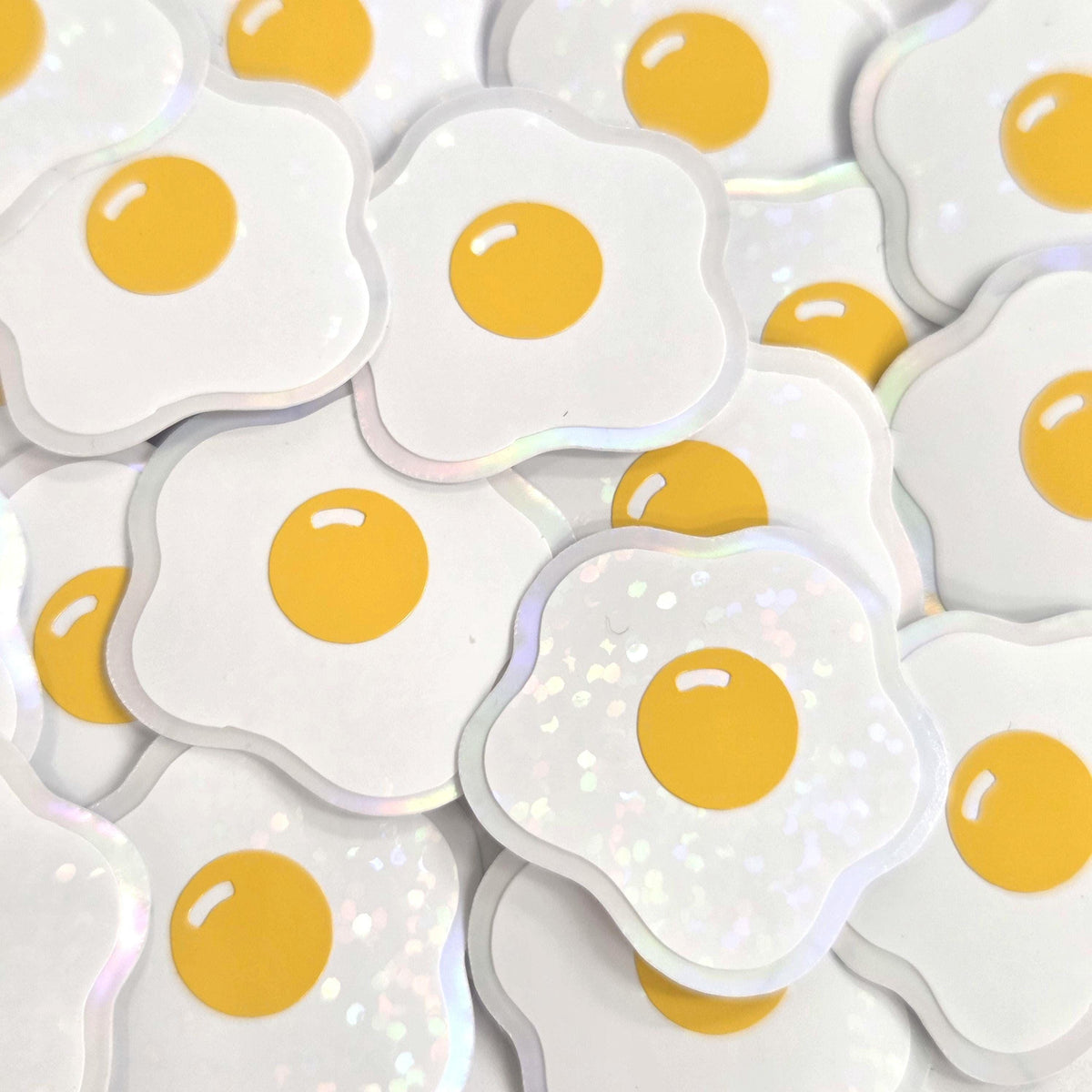 Sunny Side Up Egg Sticker Set for meal planners and journals, one inch, choose amount