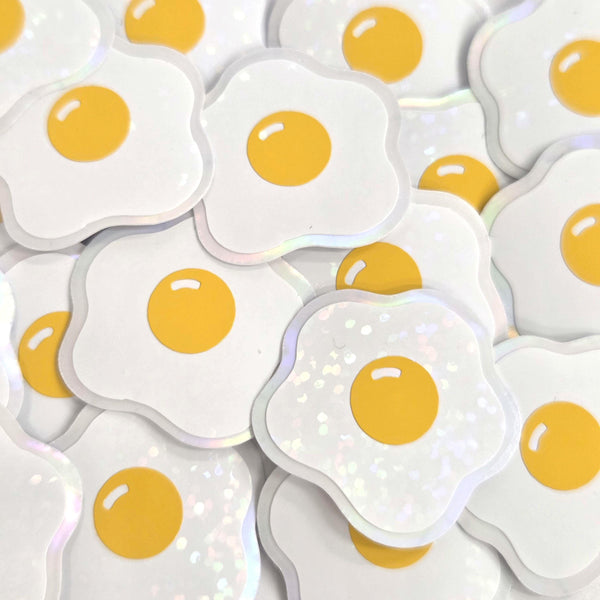 Sunny Side Up Egg Sticker Set for meal planners and journals, one inch, choose amount