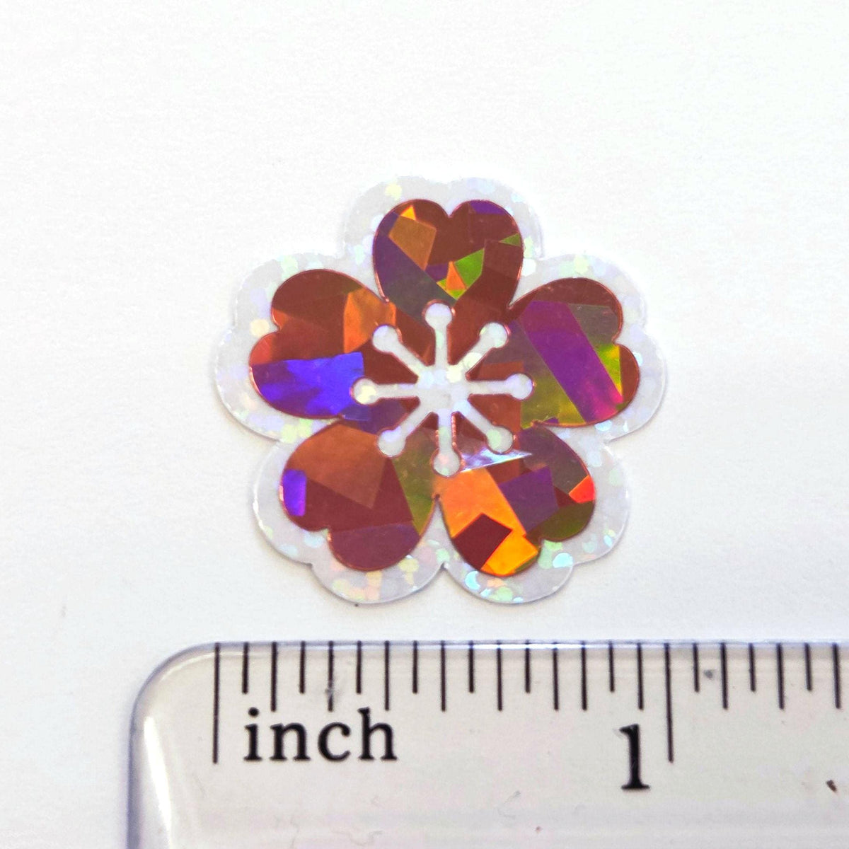 Sakura Blossom Flowers Die Cut Stickers Set, Sparkly Pink Cherry Blooms