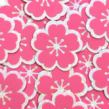 Light Pink Cherry Blossoms Die-Cut Stickers, choose amount
