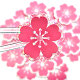 Hot Pink Sakura Cherry Blossoms Sticker Set
