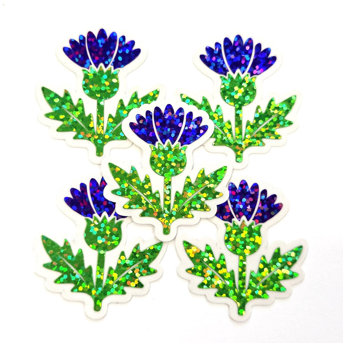 Thistle Sticker Set, purple flower of Scotland, stickers for envelopes, travel journals and scrapbook pages.