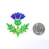 Thistle Sticker Set, purple flower of Scotland, stickers for envelopes, travel journals and scrapbook pages.