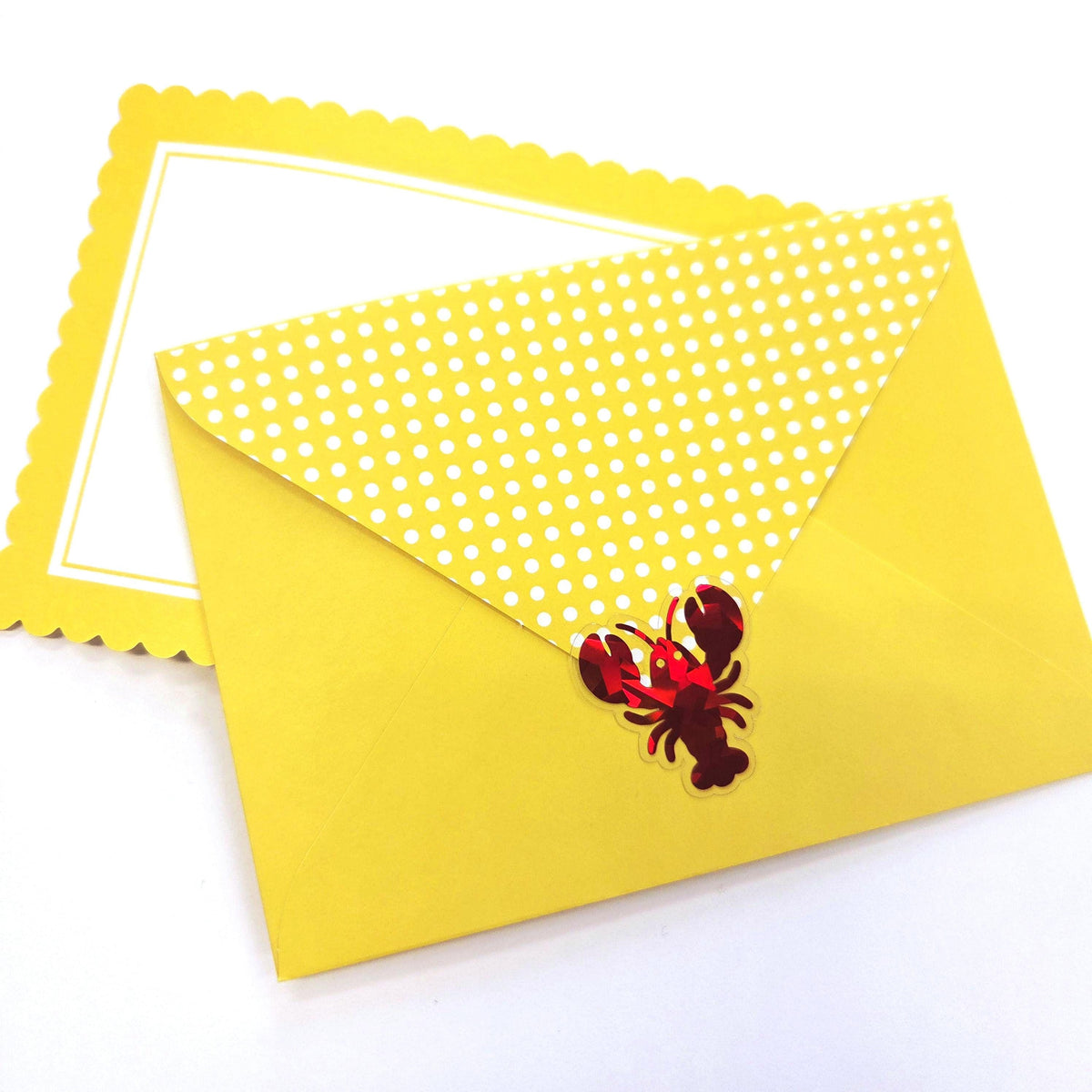 Lobster Mini Stickers Set, Sparkly Sealife Stickers for Summer Weddings, Clambakes and Beach Birthday Decor.