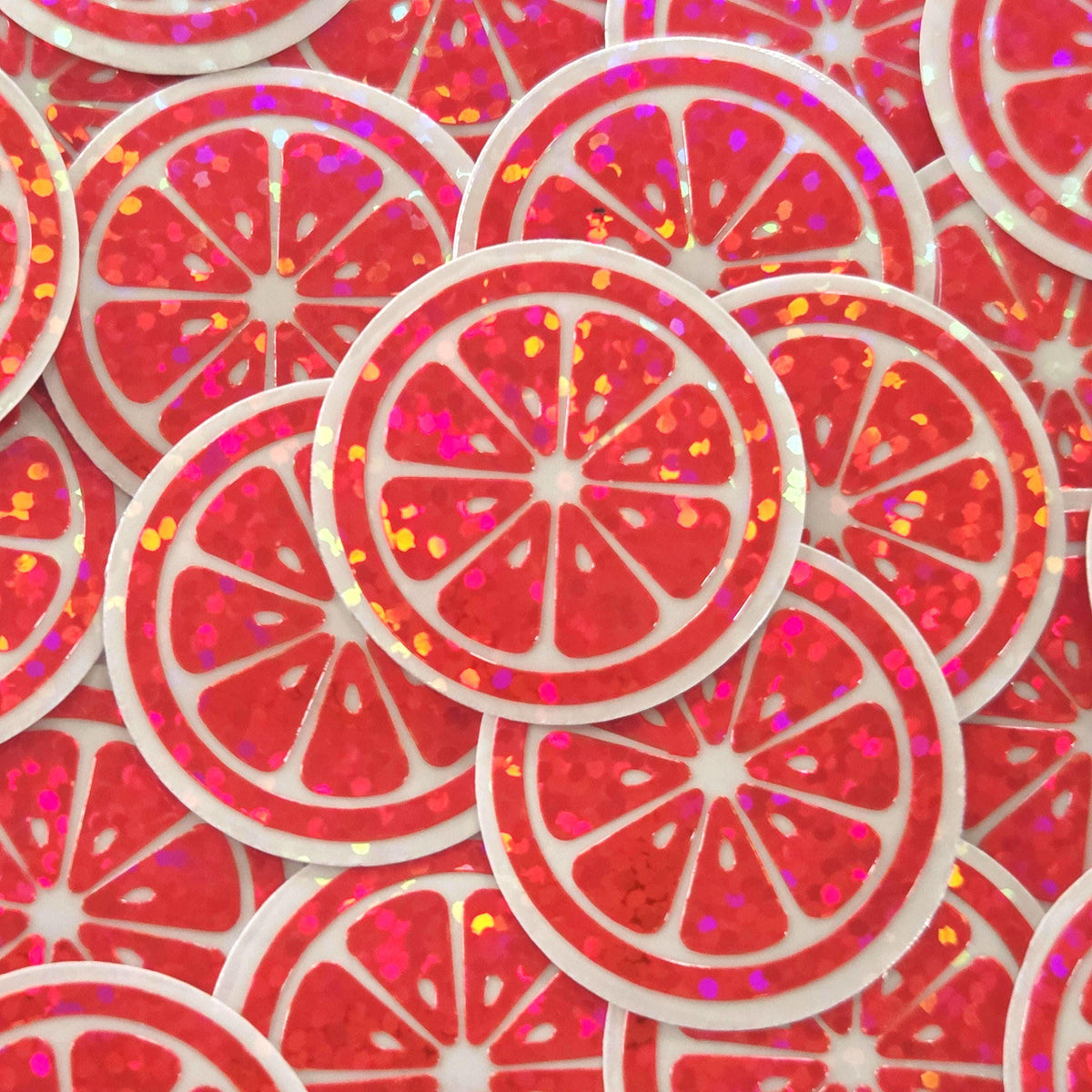 Lime Slice Mini Stickers, Small Sparkly Citrus Fruit Stickers for Crafts, Food Journals and Planners.