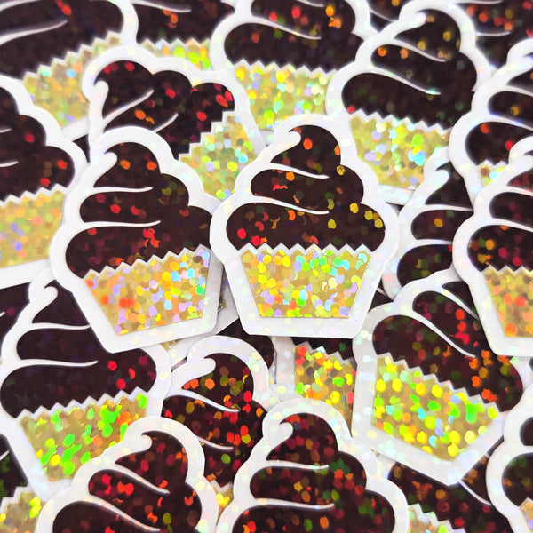 Chocolate Cupcakes Mini Sticker Set for recipe cards, birthday party invitations, planners and scrapbook pages.
